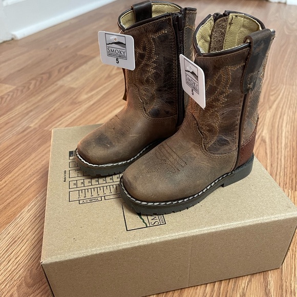 NWT Smoky Mountain Leather Boots Toddler SZ 5 - Picture 2 of 10